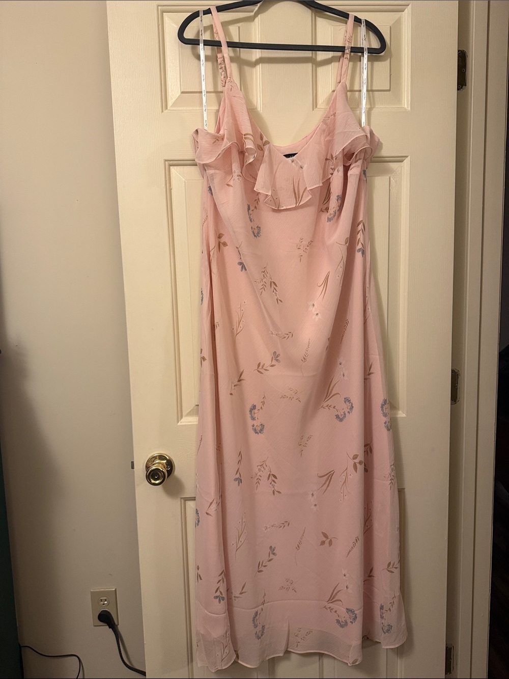 City Chic Light Pink Floral Ruffle Slip Dress